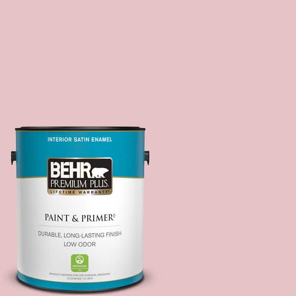 BEHR PREMIUM PLUS 1 gal. #S140-2 Cranapple Cream Satin Enamel Low Odor Interior Paint & Primer