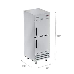 23 cu. ft. Commercial Solid Half Door Auto Defrost Upright Reach-In Freezer in Stainless Steel