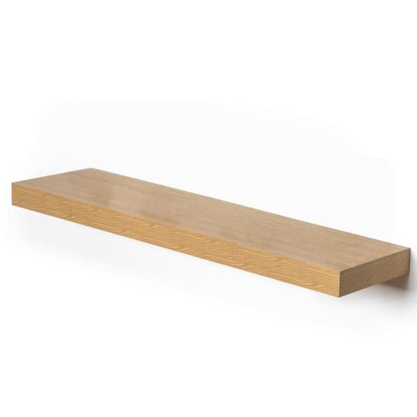 55in.W x 11.6 in.D Deep Oak Floating Shelves Rustic Wood Shelves for  Living Room Bathroom Laundry Room Kitchen