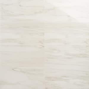 Saroshi Dolomite Snow 11.81 in. x 23.62 in. Polished Marble Look Porcelain Floor and Wall Tile (15.5 Sq. ft. / Case)