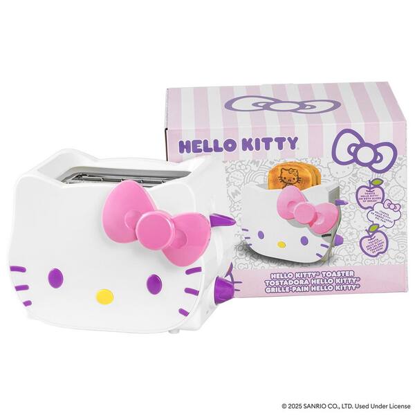 Uncanny Brands Hello Kitty 3D White 2 slice Deluxe Toaster TSTE Uncanny Brands Hello Kitty 3D White 2 slice Deluxe Toaster TSTE