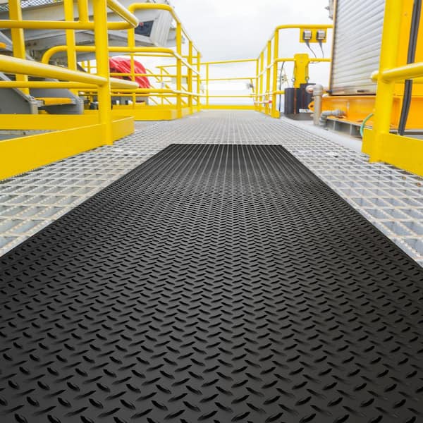Diamond Plate Anti Fatigue Garage Flooring Roll in Black Symple Stuff Mat  Size: 4' x 15' - Yahoo Shopping