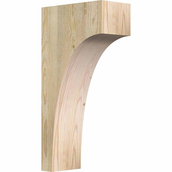 Ekena Millwork 6 in. x 12 in. x 24 in. Douglas Fir Huntington Rough Sawn Corbel
