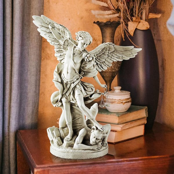 Design Toscano 17 in. H St. Michael Archangel Gallery Resin Tabletop Statue  EU1850 - The Home Depot