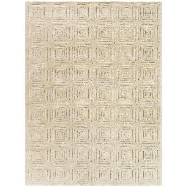Bolsena Beige 7 ft. 10 in. x 10 ft. Diamond Stripe Area Rug