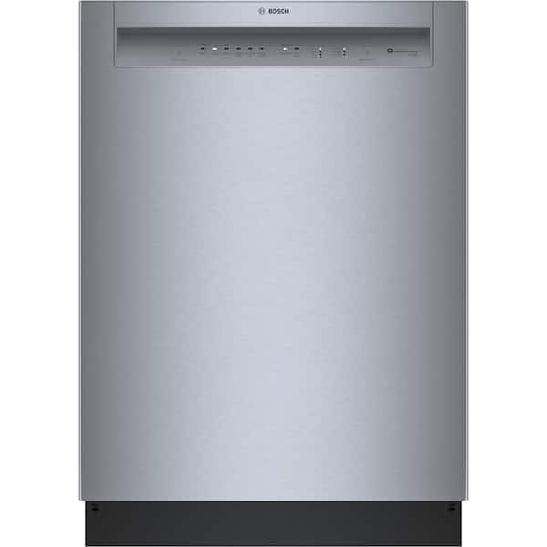 Bosch 100 Series 24" Front Control Smart Built-In Hybrid Stainless Steel Tub Dishwasher with 50dBA
