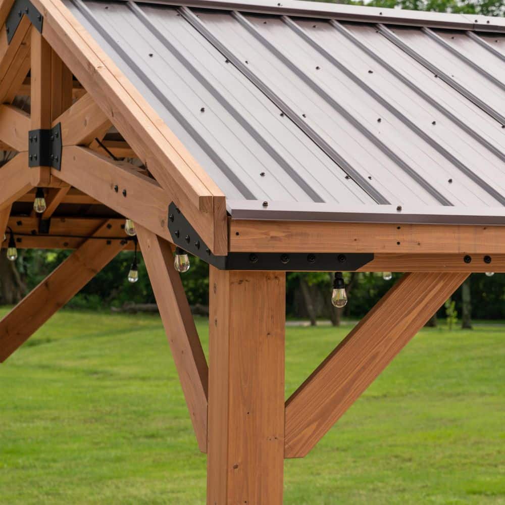 Norwood 16x12 Cedar and Steel Outdoor Gazebo