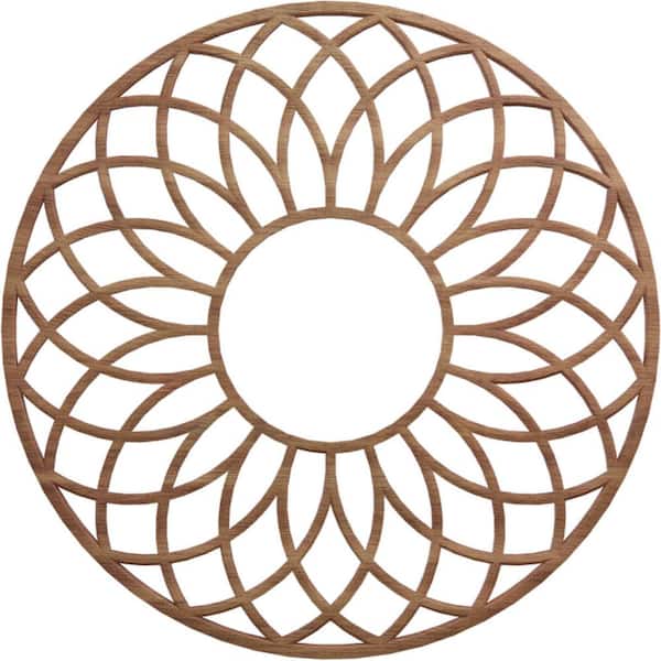 Ekena Millwork 0.25 in. x 6.125 in. x 18 in. Wood Medallion Moulding