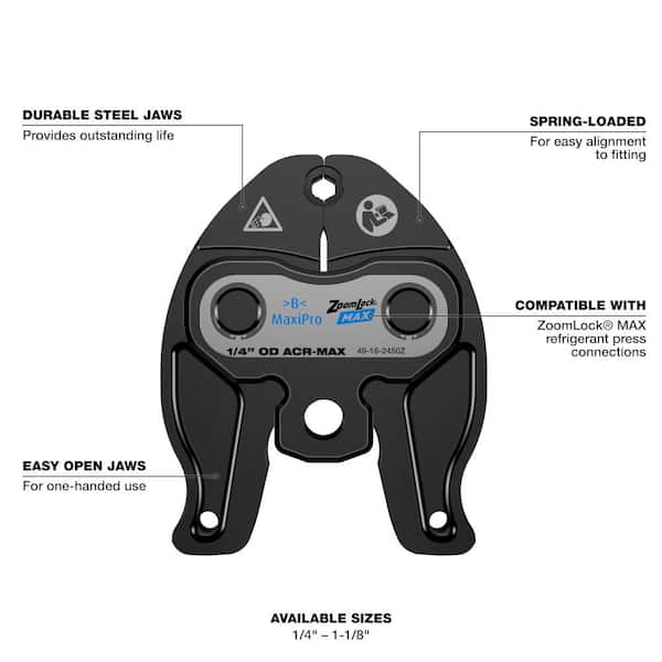 Milwaukee 1/4 in. - 1-1/8 in. ZoomLock MAX Press Jaw Kit for M12