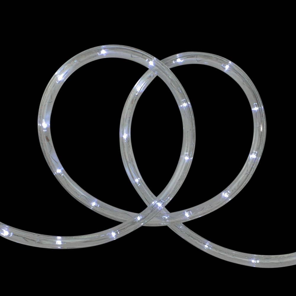 18 ft Warm White LED Outdoor Rope Lights with Clear Tube