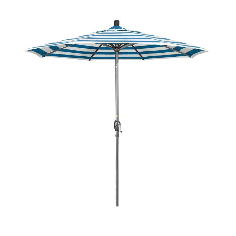 7.5 ft. Orange Aluminum Market Patio Umbrella with Crank Lift