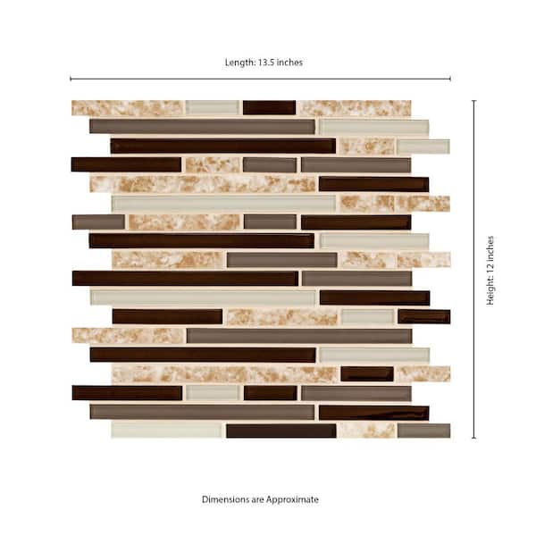 MSI Amalfi Cafe Interlocking 12 in. x 12 in. x 6 mm Glass and Porcelain Mesh-Mounted Mosaic Tile (15 sq. ft./case) MSI Amalfi Cafe Interlocking 12 in. x 12 in. x 6 mm Glass and Porcelain Mesh-Mounted Mosaic Tile (15 sq. ft./case)