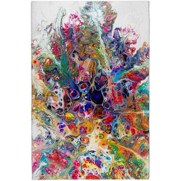 Dream Shag Premium Machine Washable Abstract ADS46 Kaleidoscope 5 ft. x 7 ft. 6 in. Area Rug
