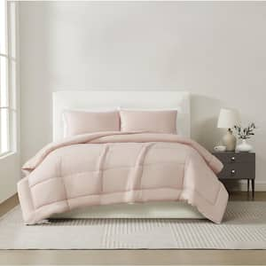 2-Piece Blush Cotton Sateen Twin/Twin XL Comforter Set