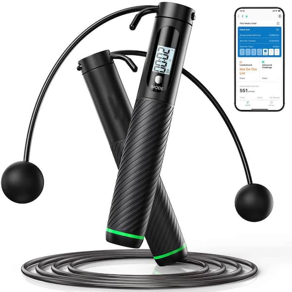 Smart Cordless Weighted Jump Rope with Counter and APP-Ideal for Fitness, Crossfit and At-Home Workouts for All Ages