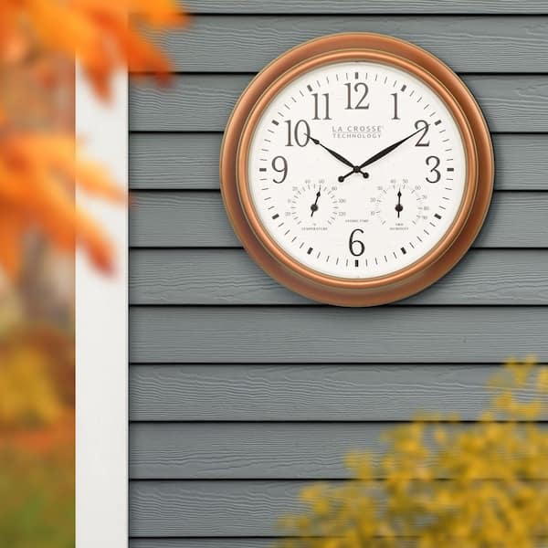 La Crosse Technology 18 in. Indoor and Outdoor Copper Atomic