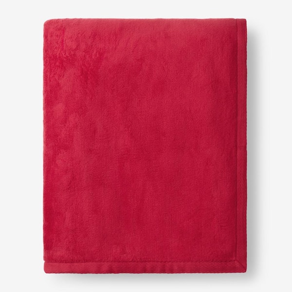The Company Store Cotton Fleece Ruby Cotton Full Blanket
