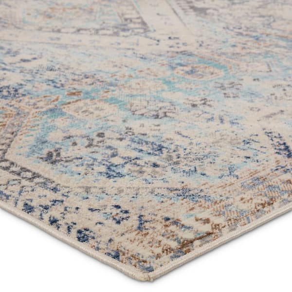 Marquess 4 X 6 Medallion Blue/Gray Indoor/Outdoor Area Rug