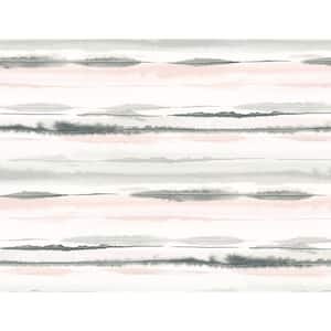 Luxe Haven Pink Sunset Horizon Stripe Peel and Stick Wallpaper (Covers 40.5 sq. ft.)