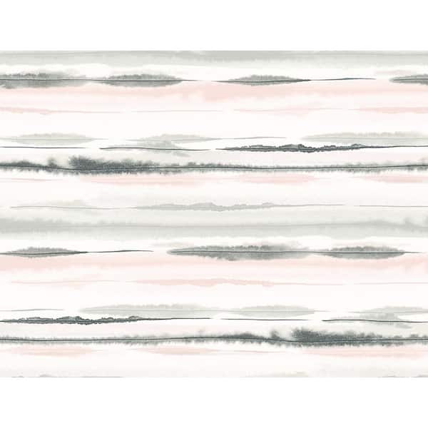 LILLIAN AUGUST Luxe Haven Pink Sunset Horizon Stripe Peel and Stick Wallpaper (Covers 40.5 sq. ft.)