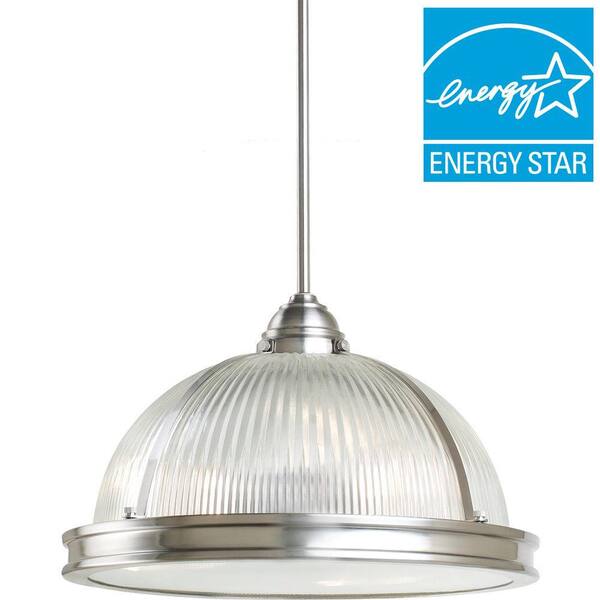 Generation Lighting Pratt Street Prismatic 3-Light Brushed Nickel Pendant