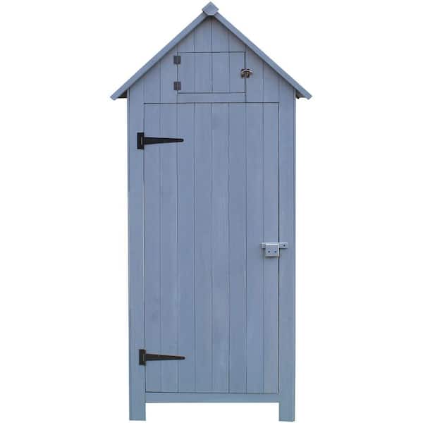 Hanover 1.7 ft. x 2.5 ft. x 5.8 ft. Gray Outdoor Wooden Storage Shed