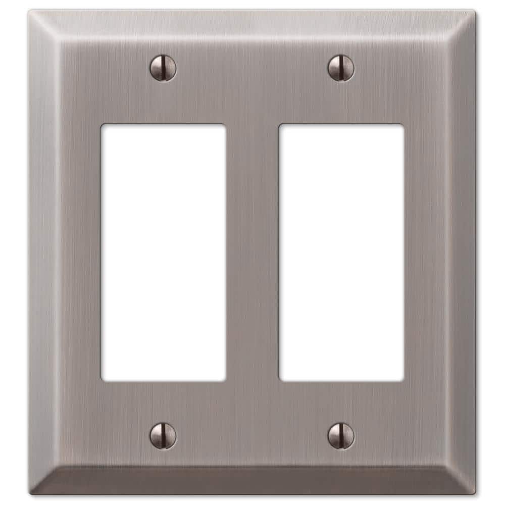 Metallic 2 Gang Rocker Steel Wall Plate - Antique Nickel price history on PriceWatchPro