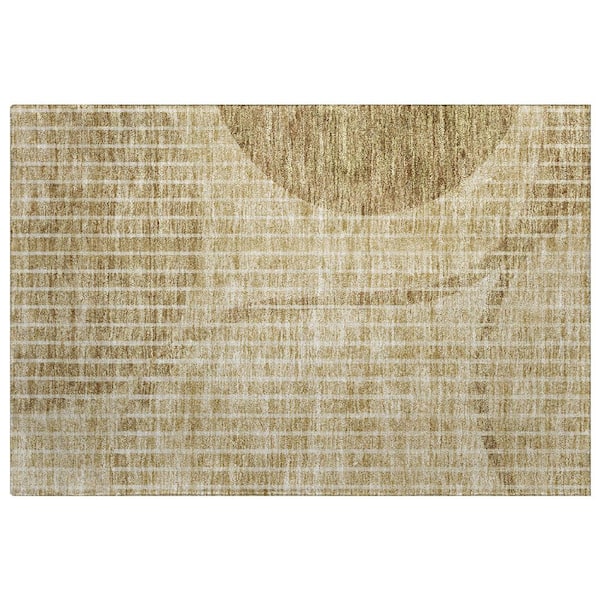 Dream Shag Premium Machine Washable Abstract ADS723 Brown 2 ft. x 3 ft. Accent Rug
