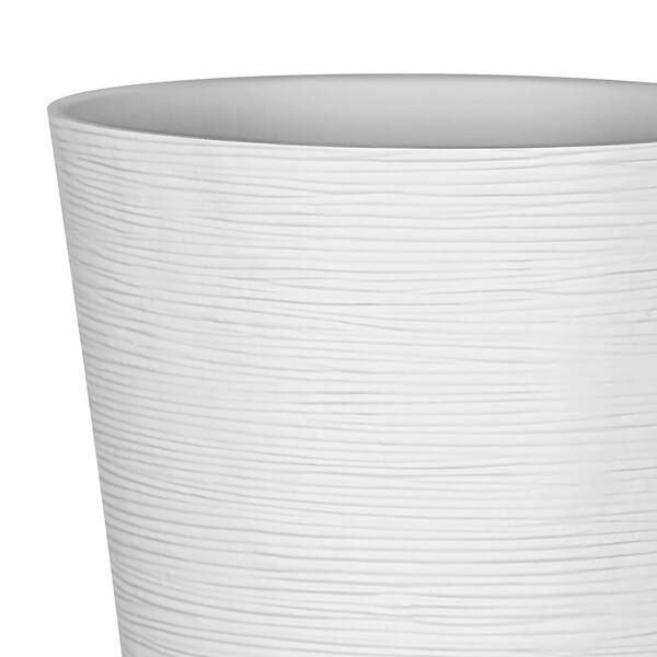 Lark & Vine Cabala White Resin Planter Set with Knock-Out Drainage