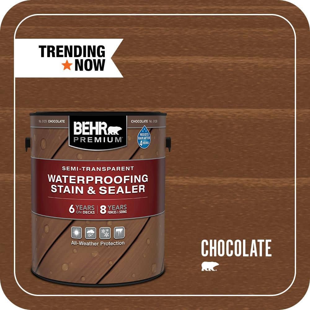 BEHR PREMIUM 1 gal. #ST-129 Chocolate Semi-Transparent