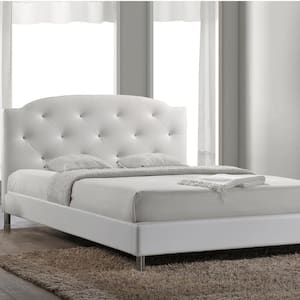 Canterbury White Queen Upholstered Bed
