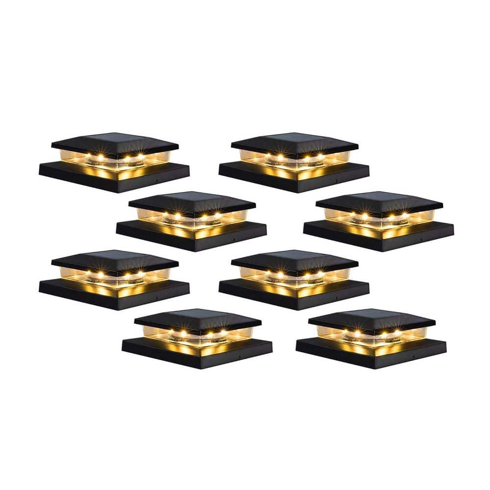 8 Pack Waterproof Solar Powered Outdoor Deck Fence Cap Lights Warm White LED for 4 x 4 5 x 5 6 x 6 Wooden Posts price history on PriceWatchPro
