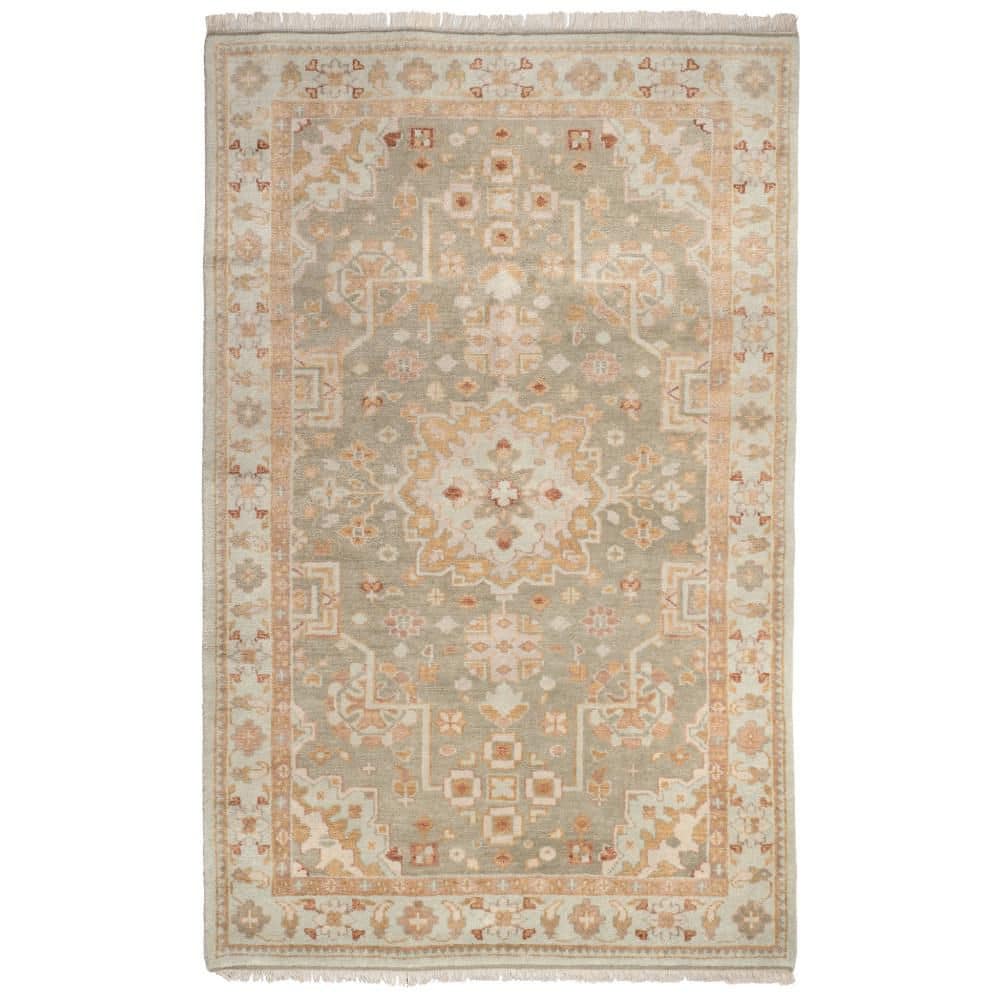 DASH & ALBERT Kendra Hand Knotted Wool Sky 10 ft. x 14 ft. Indoor