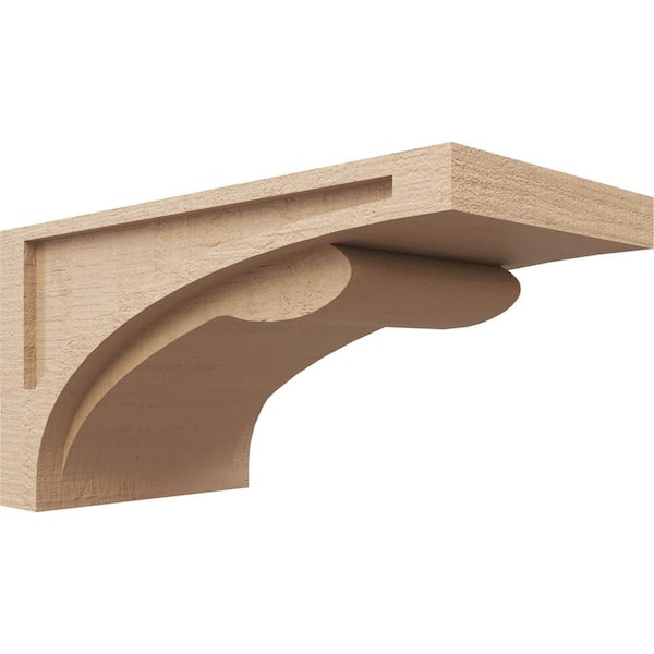 Ekena Millwork 10-in. x 20-in. x 10-in. Series 3 Wide Viola Rough Cedar Woodgrain Timberthane Polyurethane Corbel, Primed Tan