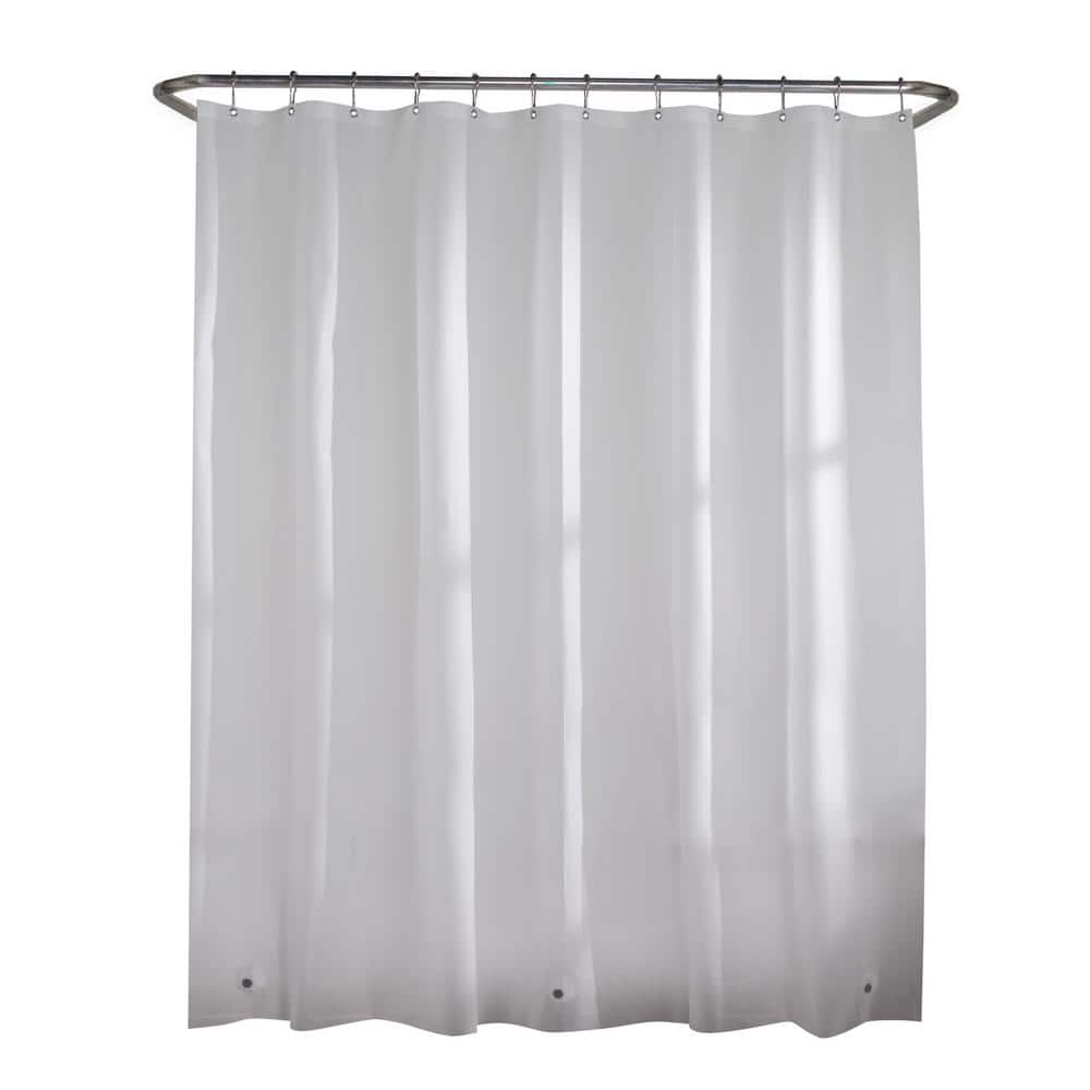 Shower Curtain Liner In Frosted Clear, Interdesign X Long Shower Curtain Liner Clear