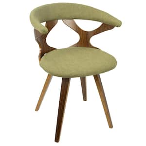 Gardenia Walnut and Green Swivel Dining/Accent Chair