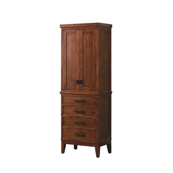 Madison 24 in. W x 16 in. D x 71 in. H Tobacco Linen Cabinet