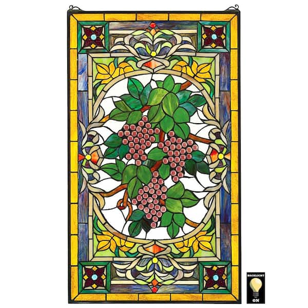 Design Toscano Fruit of the Vine Stained Glass Window Panel