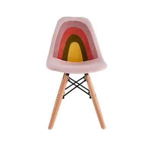 Pink Kids Chairs with Wood Legs (Set of 2)