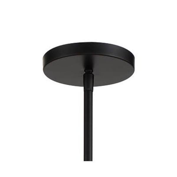 Gateway Park Coal Finish 5-Light Drum Pendant with Oatmeal Linen Shade