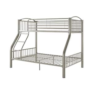 Garcon Heavy Metal Pewter Finish Twin Over Full Bunk Bed