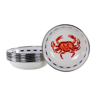 4 oz. Crab House Enamelware Round Tasting Bowls (Set of 6)
