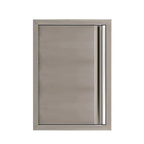 24 in. H x 17 in. W BBQ Access Door Grill Door Double Door Brushed Stainless Steel Outdoor Kitchen Doors