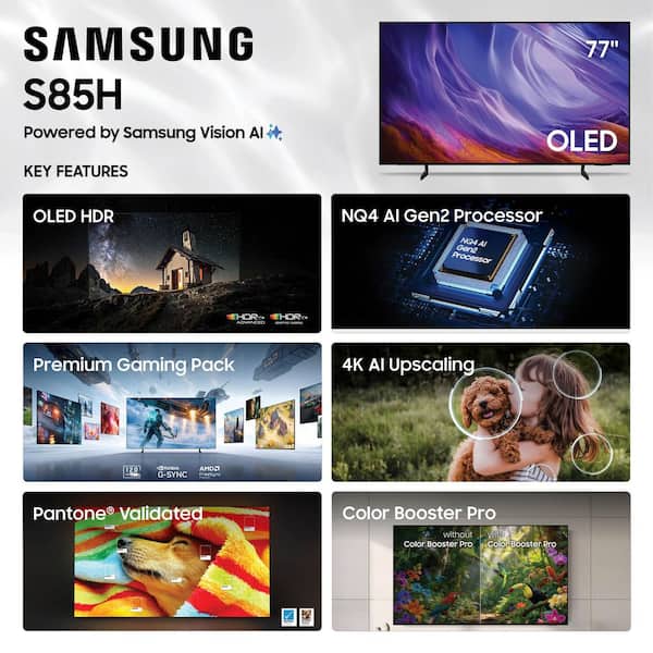 Samsung 77 in. Class S85H Series OLED 4K UHD Vision AI Smart Tizen