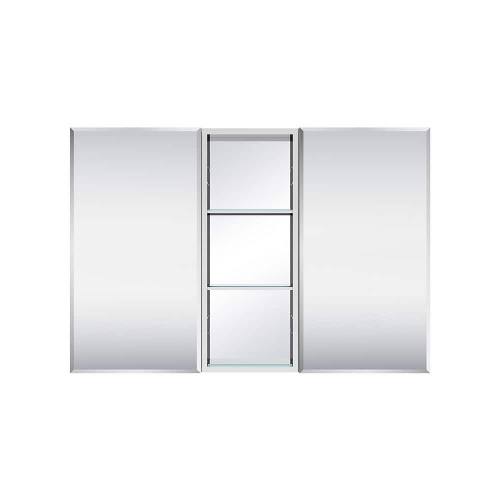 44 in. W x 30 in. H Rectangular Combo Recess/Surface Mount Medicine Cabinet with Mirror, Soft Close Door price history on PriceWatchPro