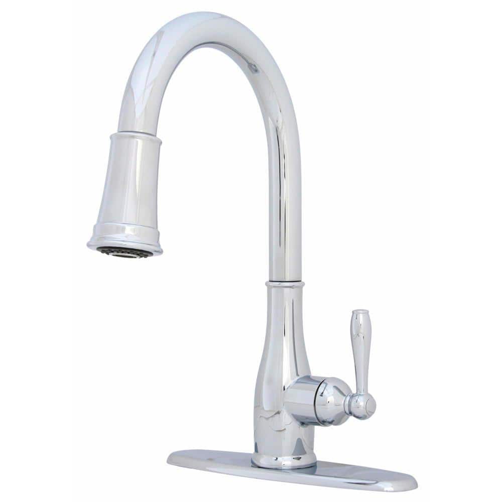 Premier Muir Single-Handle Pull-Down Sprayer Kitchen Faucet in Chrome, Grey -  3585654
