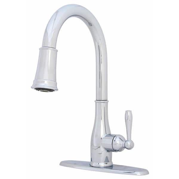 Premier Muir Single-Handle Pull-Down Sprayer Kitchen Faucet in Chrome