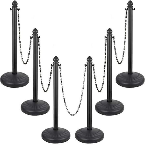 VEVOR Plastic Stanchion with 6 in. x 39.5 in. L Chains PE Plastic