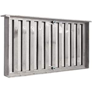 16 in. x 8 in. Die-Cast Aluminum Grate Style Foundation Vent in Mill (Carton of 12)