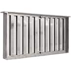 16 in. x 8 in. Die-Cast Aluminum Grate Style Foundation Vent in Mill